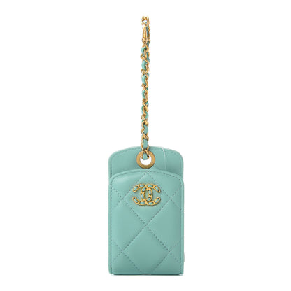Chanel Goatskin Quilted 19 Luggage Tag Light Blue 1 of 6
