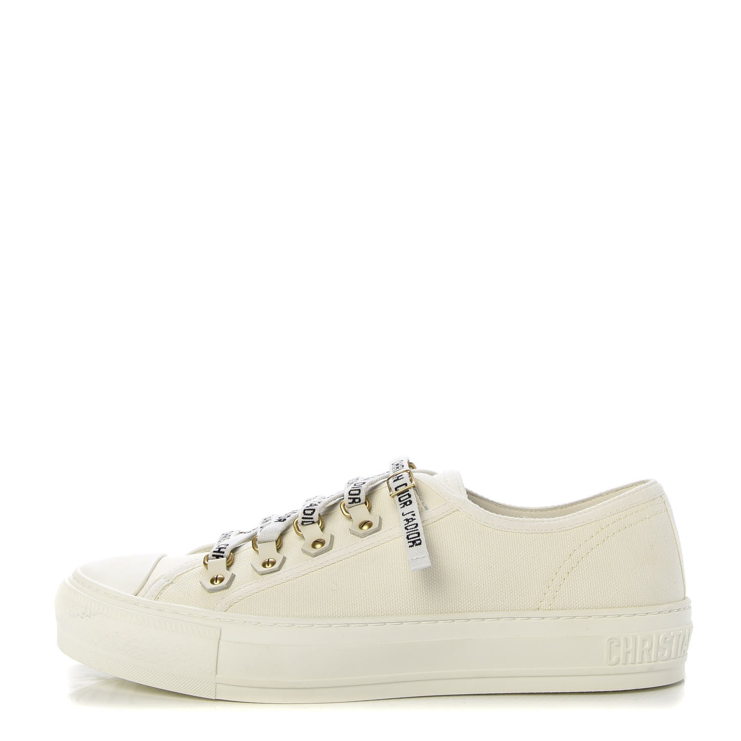 Christian Dior Canvas Walk'n Dior Low Top Sneakers 39.5 White 1 of 9