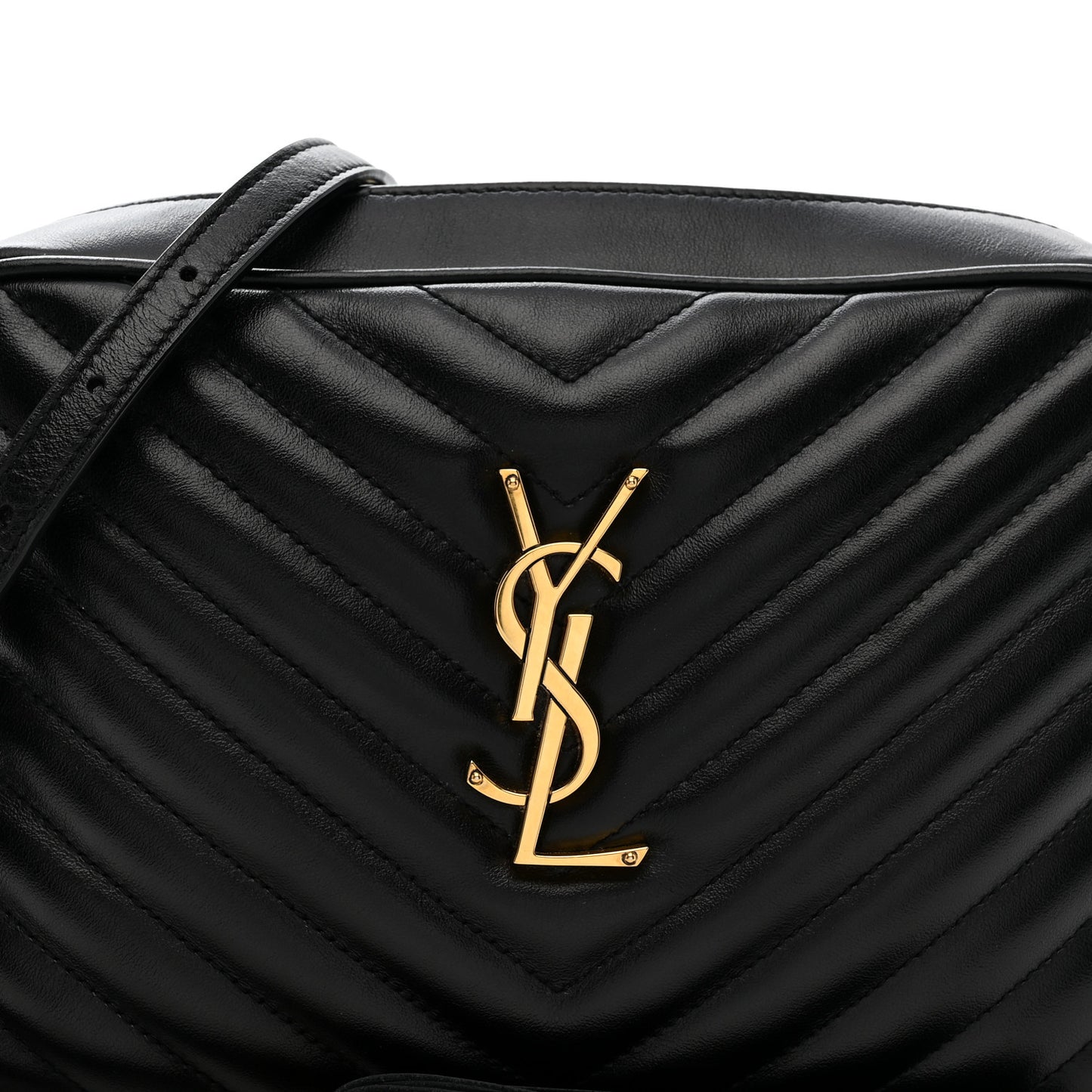 Calfskin Matelasse Monogram Lou Camera Bag Black