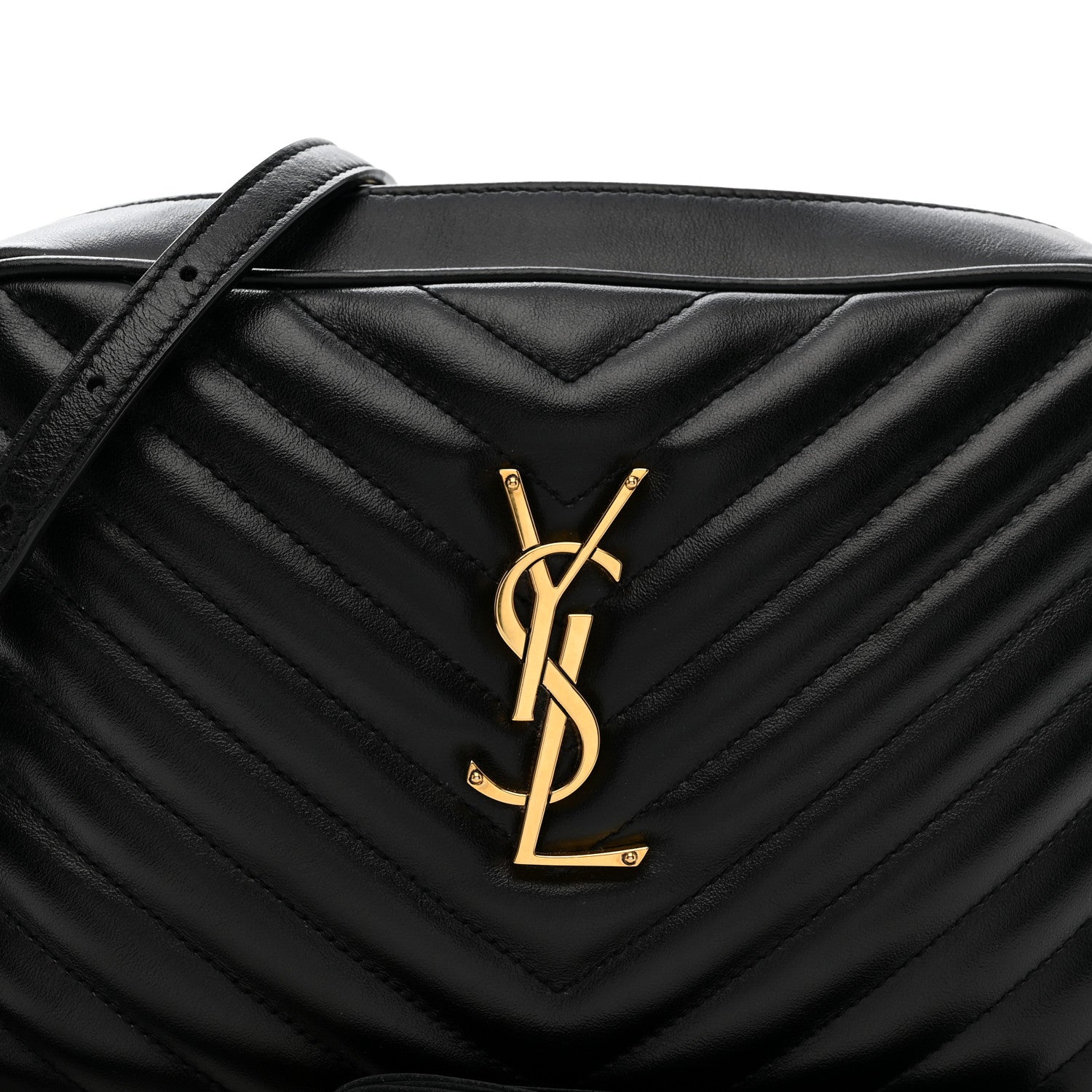 Saint Laurent Calfskin Matelasse Monogram Lou Camera Bag Black 8 of 10