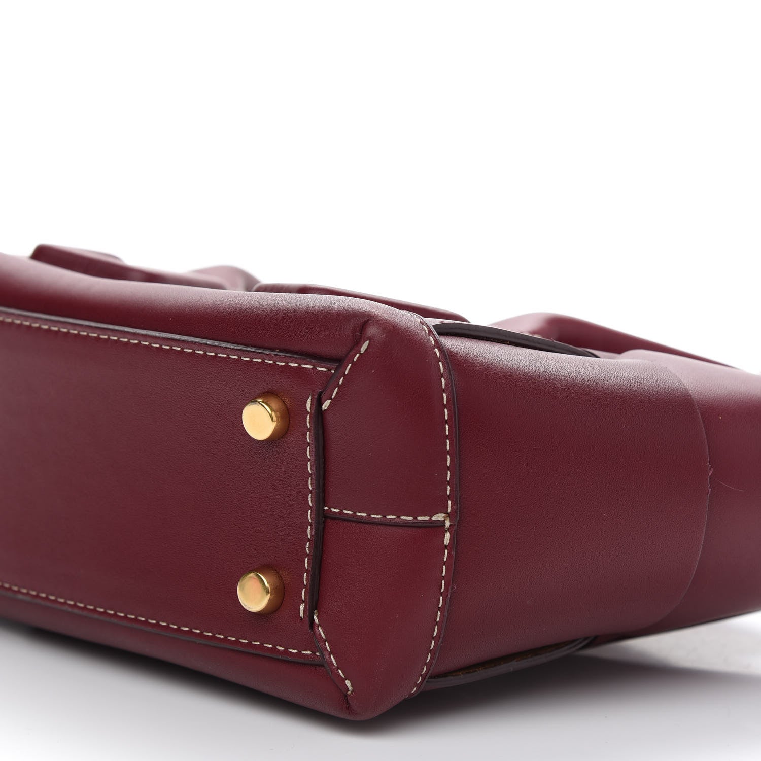 Bottega Veneta Calfskin Mini Maxi Intrecciato Arco Burgundy 8 of 13