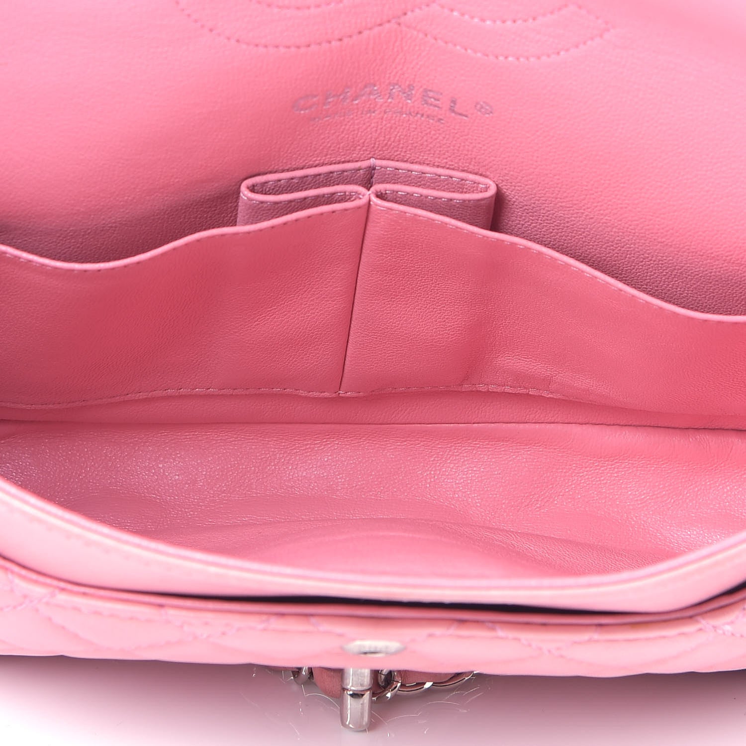 Chanel Lambskin Quilted Medium Double Flap Light Pink 5 of 10