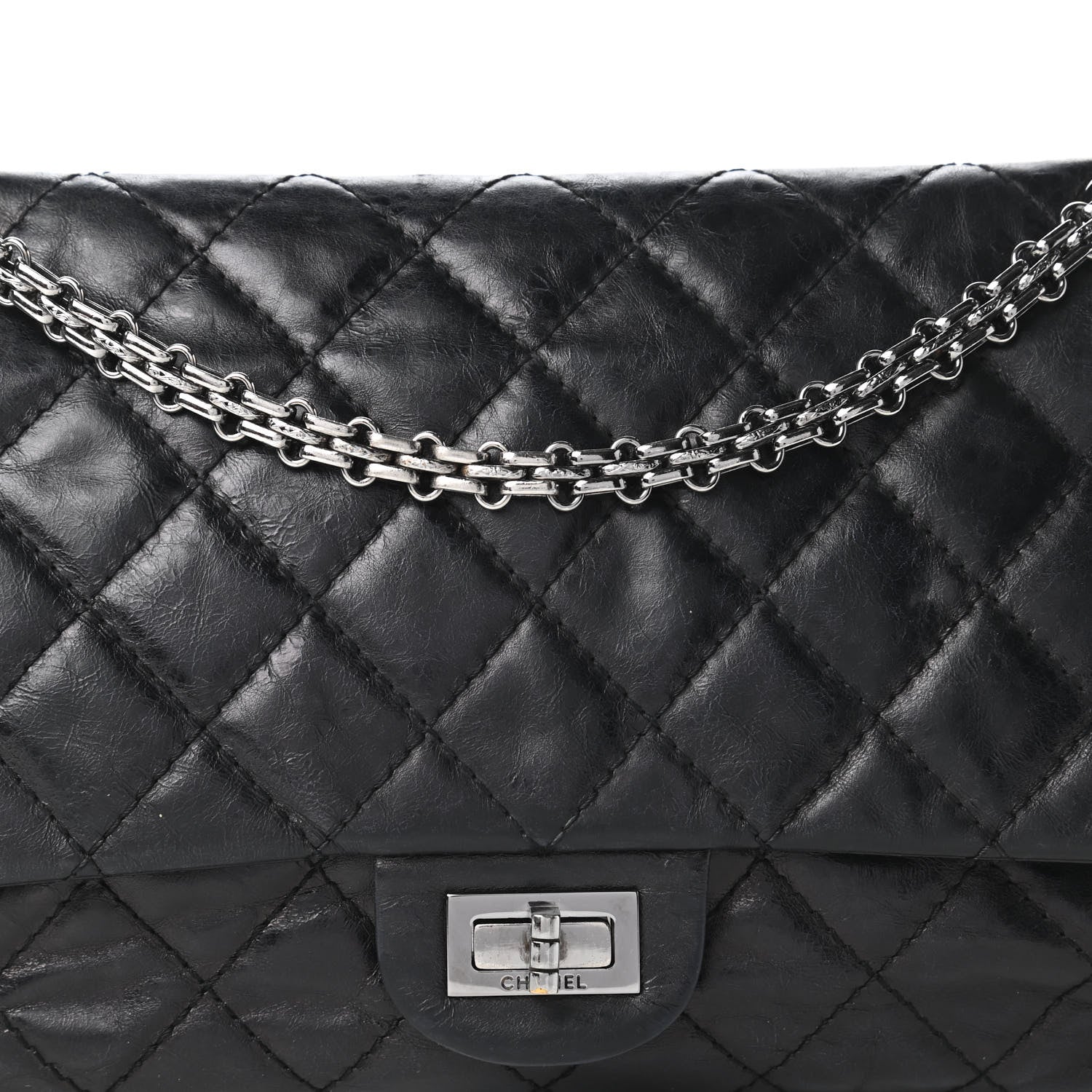 Chanel Aged Calfskin Quilted 2.55 Reissue 226 Flap Black 10 of 10