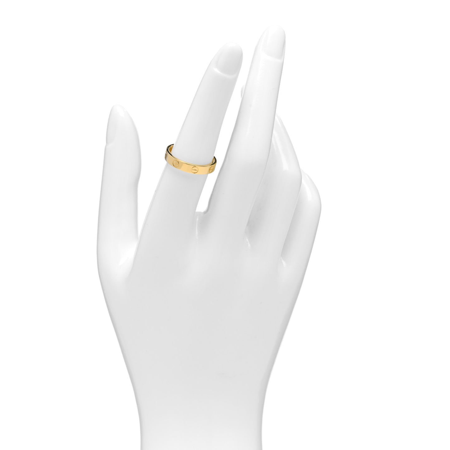18K Yellow Gold 3.5mm LOVE Wedding Band Ring 54 6.75