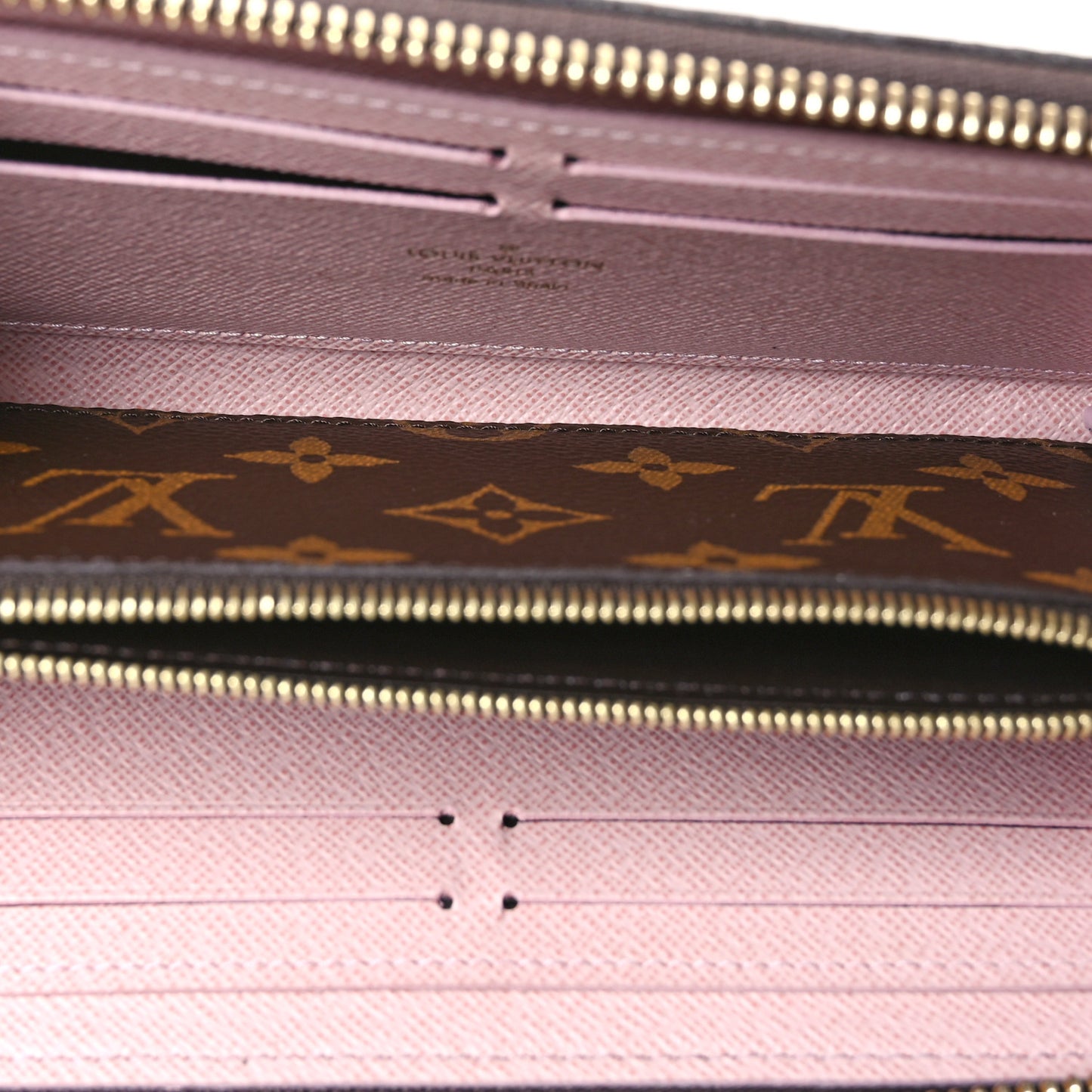 Monogram Clemence Wallet Rose Ballerine
