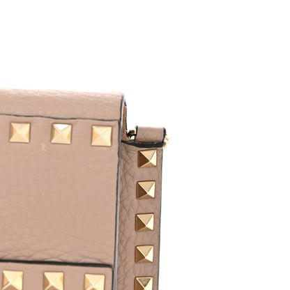 Valentino Garavani Grained Calfskin Small Rockstud Flap Crossbody Bag Poudre 13 of 15