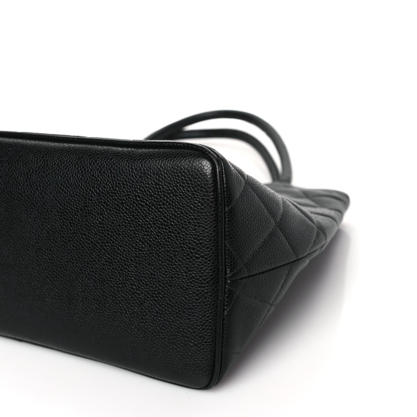 Caviar Quilted Medallion Tote Black