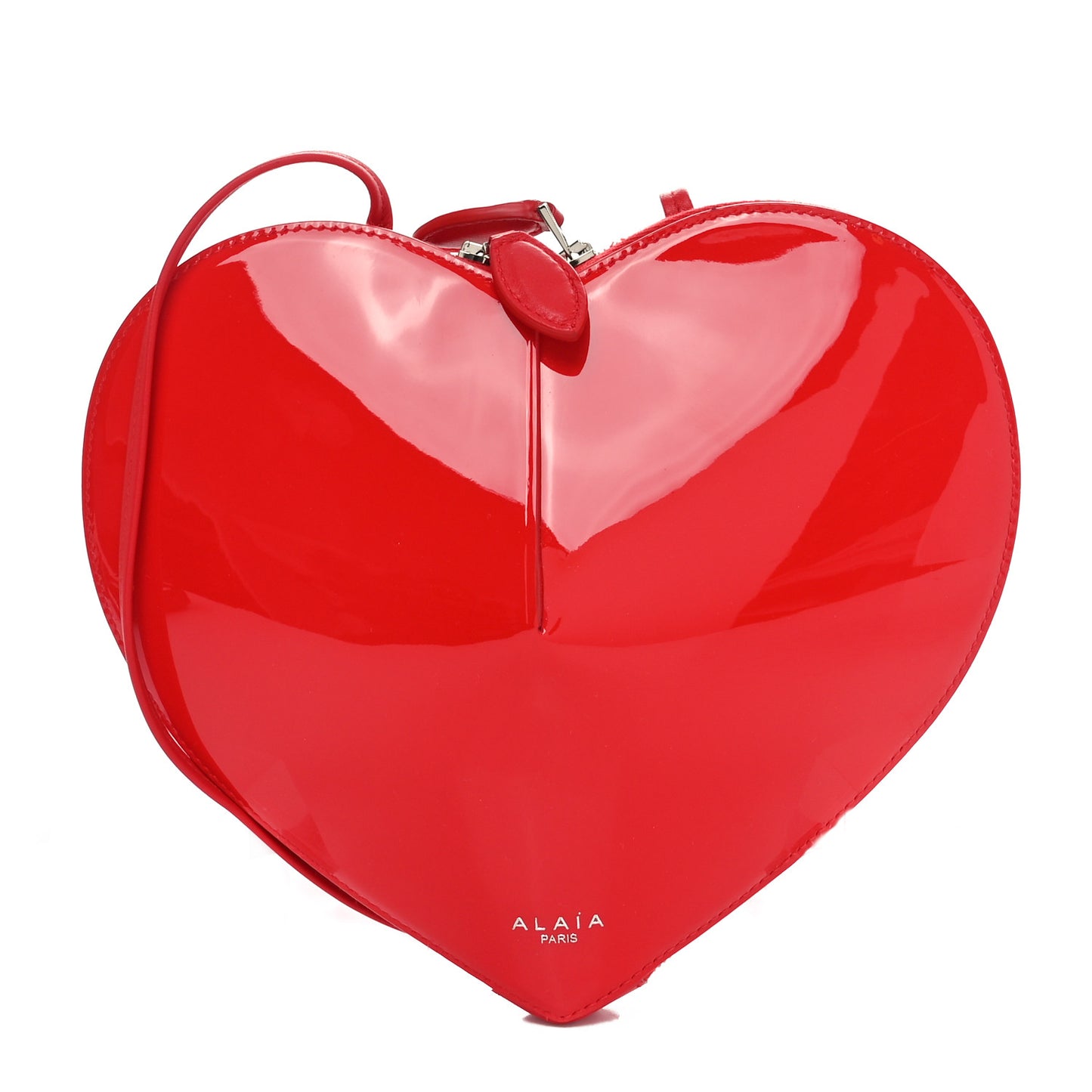 Patent Calfskin Le Coeur Bag Rouge Vermillon
