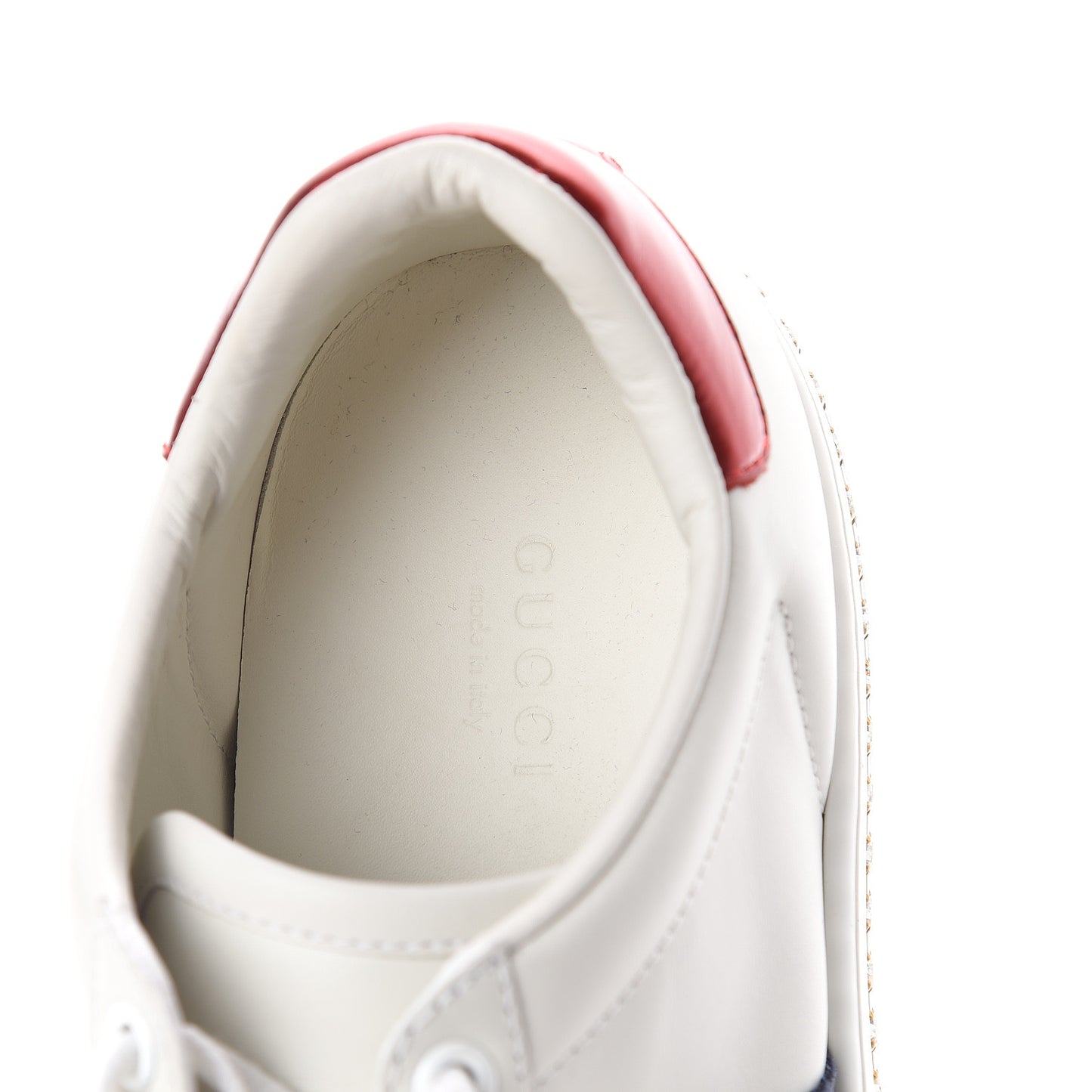 Calfskin Crystal Web Bee Embroidered Womens Ace Platform Sneakers 37 White