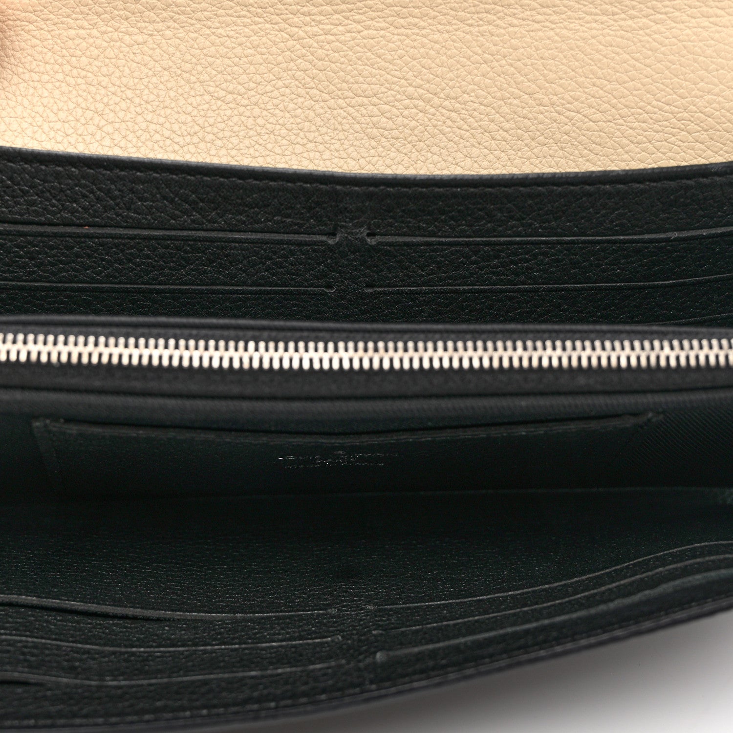 Louis Vuitton Calfskin Lockme II Wallet Vanille Black 5 of 9