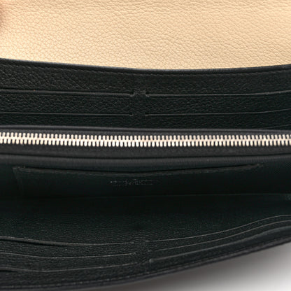 Louis Vuitton Calfskin Lockme II Wallet Vanille Black 5 of 9