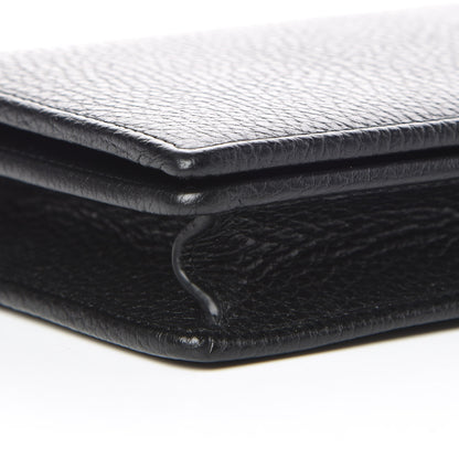 Gucci Calfskin Mini GG Marmont Chain Wallet Black 5 of 9
