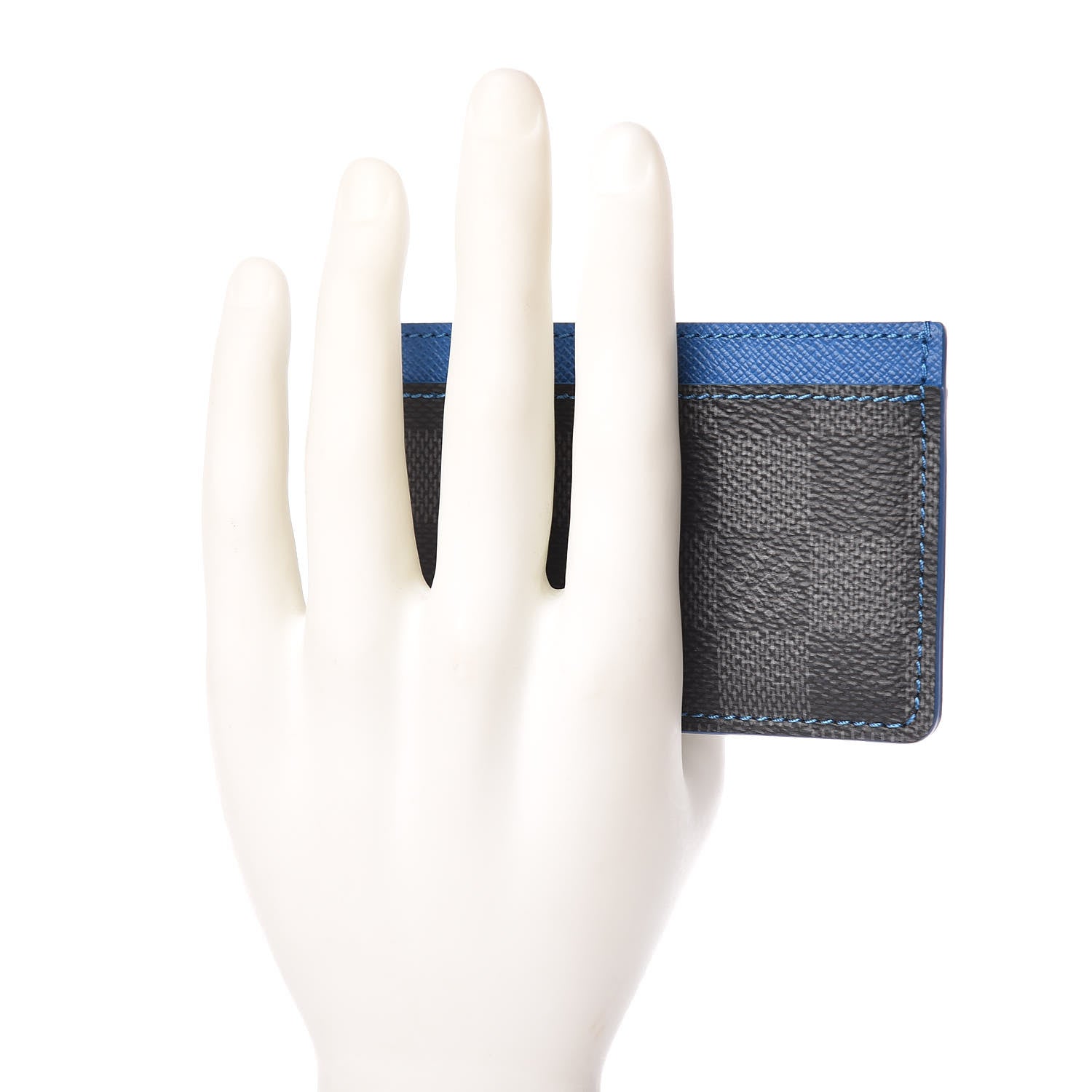 Louis Vuitton Damier Graphite Card Holder Blue 2 of 7