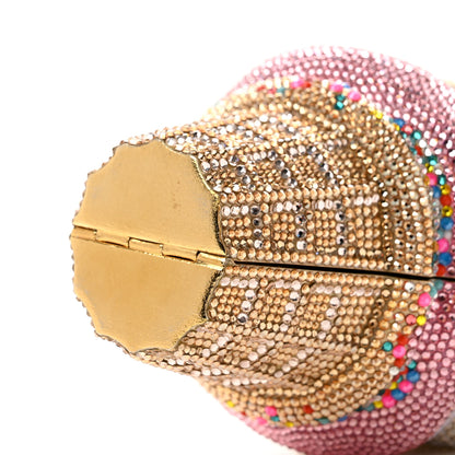 Judith Leiber Crystal Ice Cream Cone Minaudiere Clutch Pink Multicolor 10 of 11