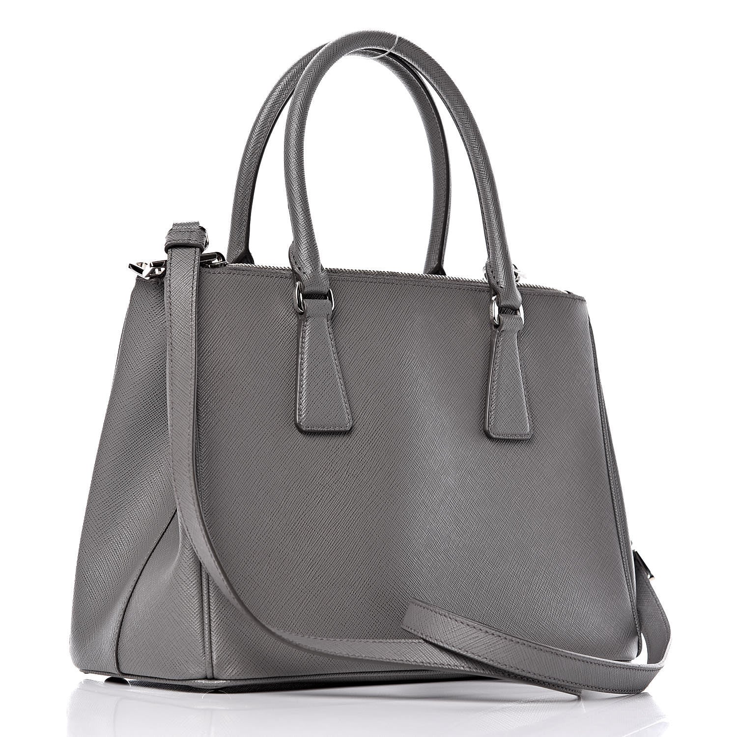 Prada Saffiano Small Galleria Double Zip Tote Marmo 3 of 9