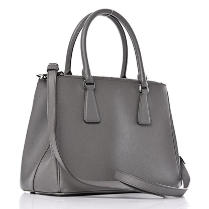 Prada Saffiano Small Galleria Double Zip Tote Marmo 3 of 9