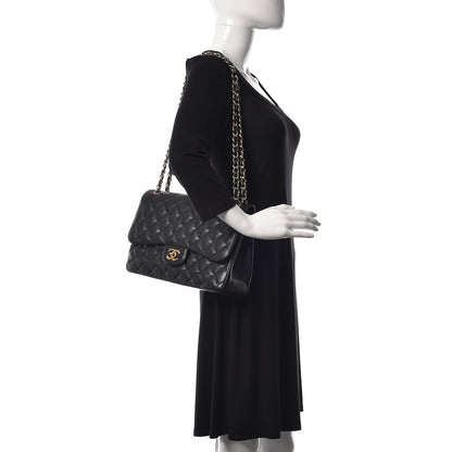 Chanel Caviar Quilted Jumbo Double Flap Black 2 of 12