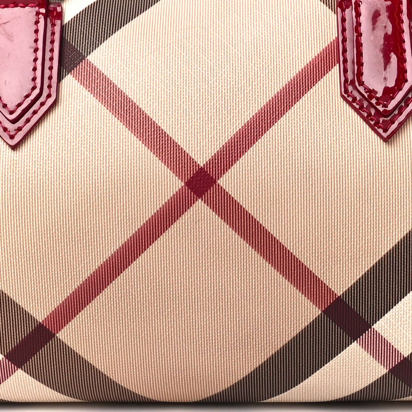 Patent Nova Check Chester Bowling Bag Raspberry Sorbet