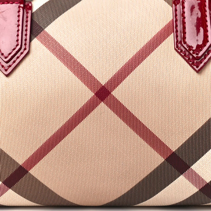 Burberry Patent Nova Check Chester Bowling Bag Raspberry Sorbet 8 of 12