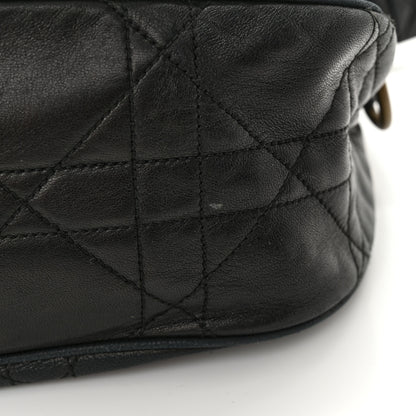 Christian Dior Lambskin Cannage Flap Messenger Bag Black 14 of 15