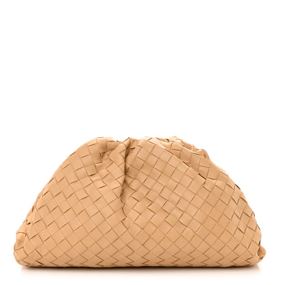 Bottega Veneta Nappa Maxi Intrecciato The Pouch Oversized Clutch Almond 1 of 10