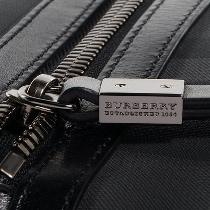 Burberry London Check Turin Flat Crossbody Messenger Bag Charcoal 9 of 10
