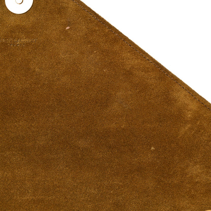 Saint Laurent Suede Mixed Matelasse Tri-Quilt Large Monogram Envelope Satchel Brown 19 of 25