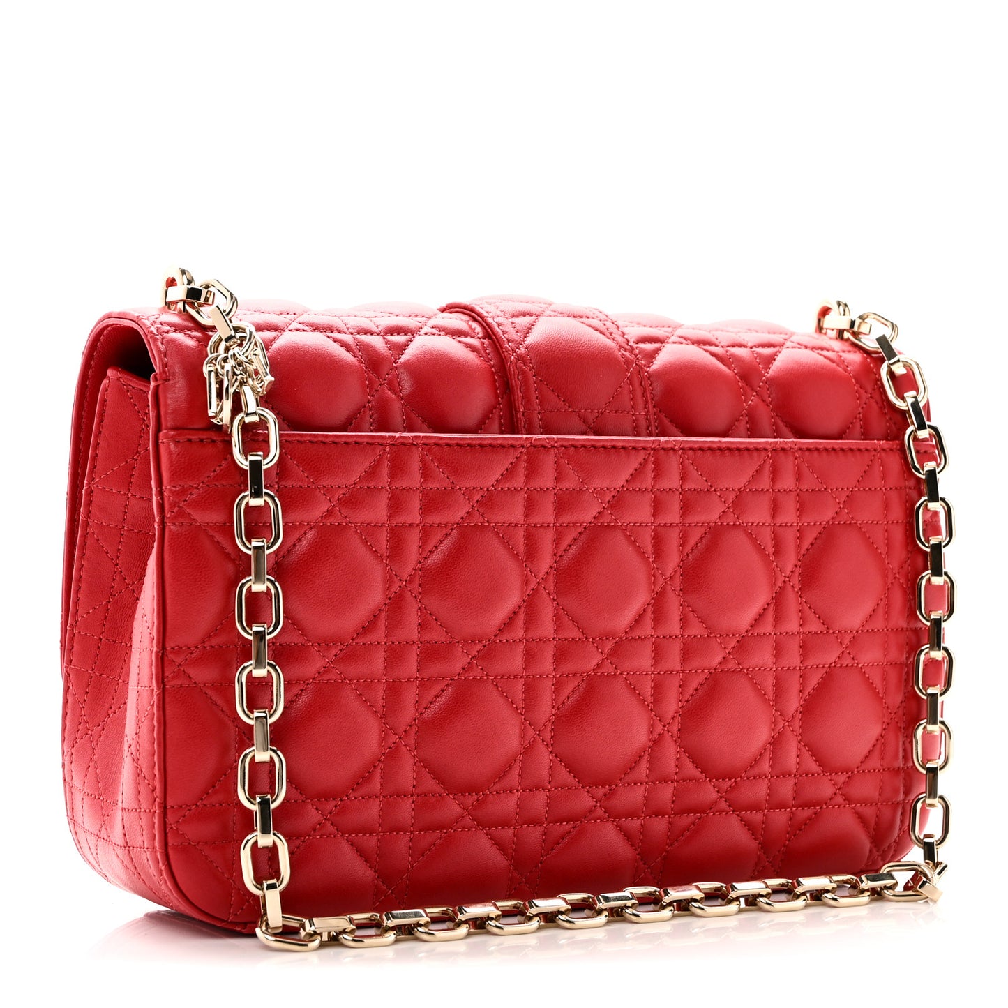 Lambskin Cannage Medium Miss Dior Flap Red