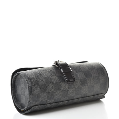 Louis Vuitton Damier Graphite 3 Watch Travel Case 4 of 8