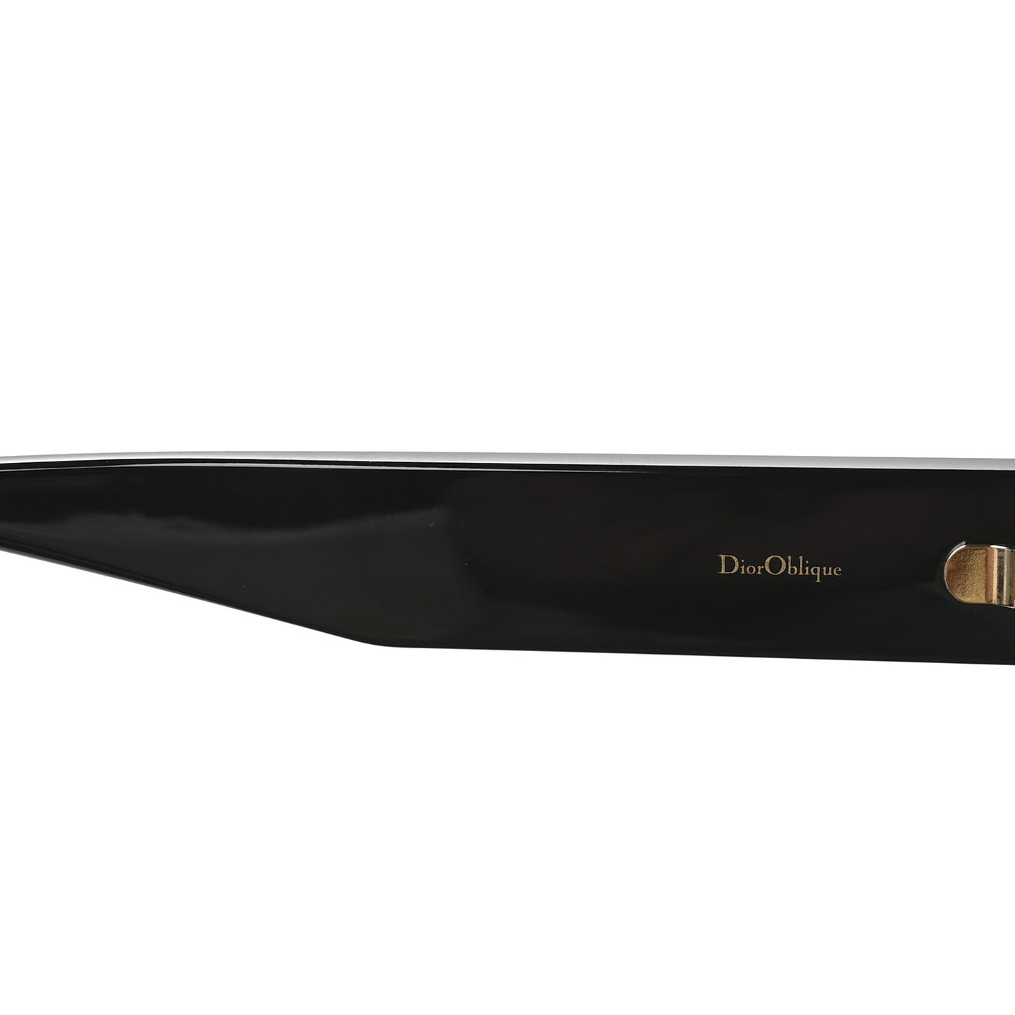 Acetate Oblique Oval Sunglasses Black