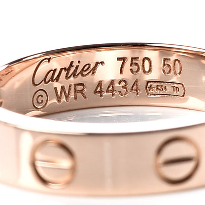 Cartier 18K Pink Gold Diamond 4mm LOVE Wedding Band Ring 50 5.25 4 of 4