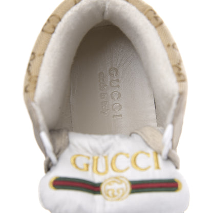 Gucci GG Monogram Nubuck Web Mens Screener High Top Sneakers 8.5 New Sand Dusty Milk Vintage Green 7 of 9