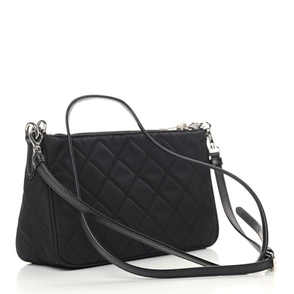 Prada Nylon Tessuto Impuntu Quilted Crossbody Bag Black 2 of 10