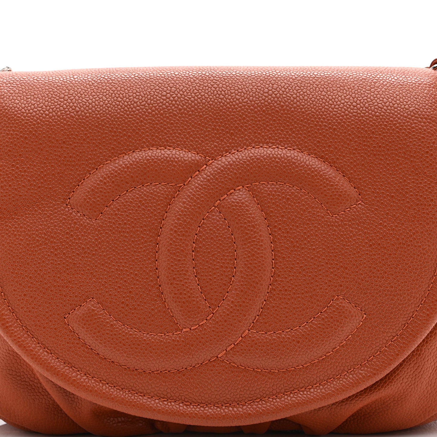 Caviar Half Moon Large Flap Pink