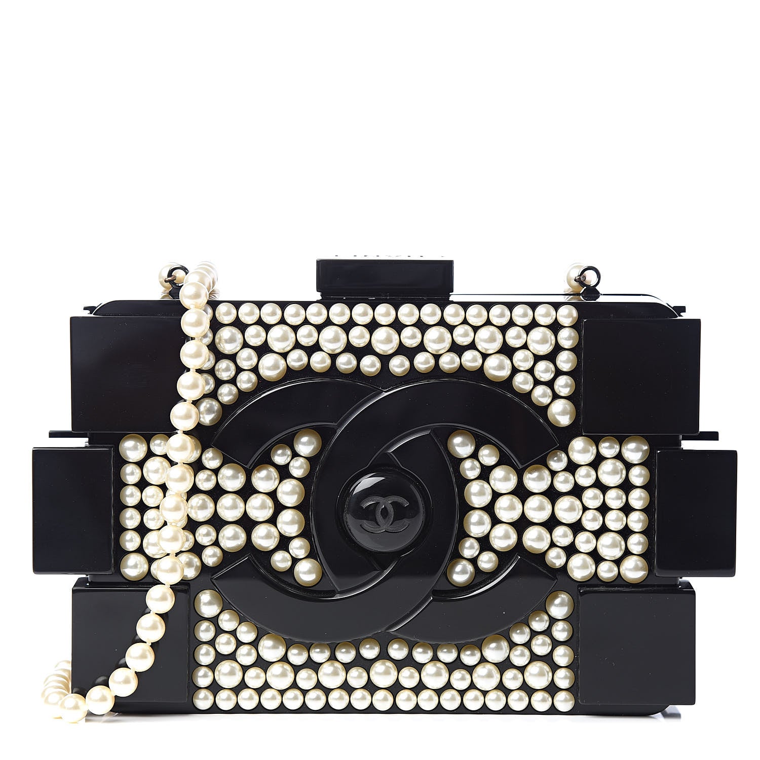 Chanel Pearl Boy Brick Lego Clutch Black 1 of 17