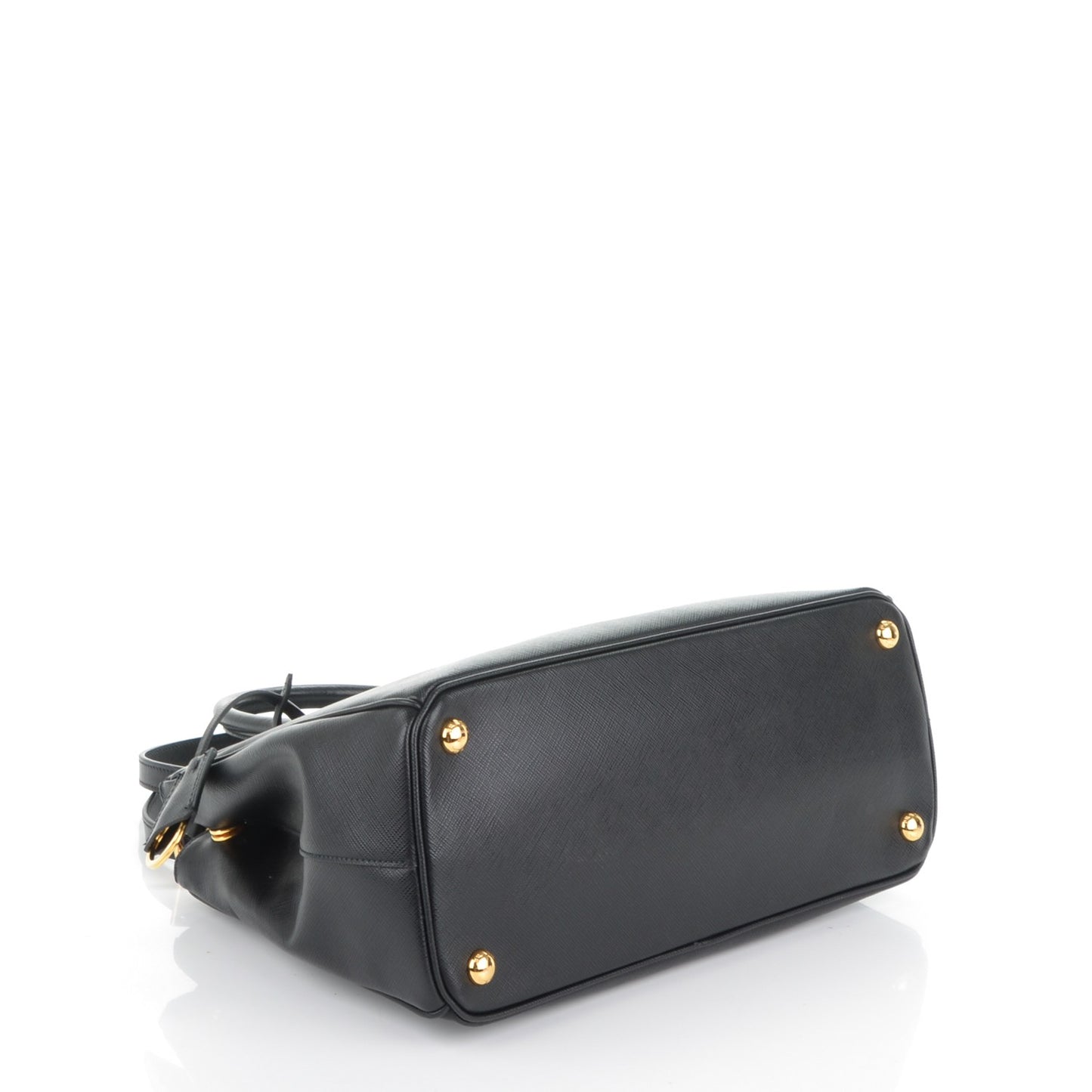 Saffiano Small Galleria Double Zip Tote Black
