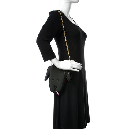 Louis Vuitton Epi Catogram Dog Face Clutch Black 2 of 10