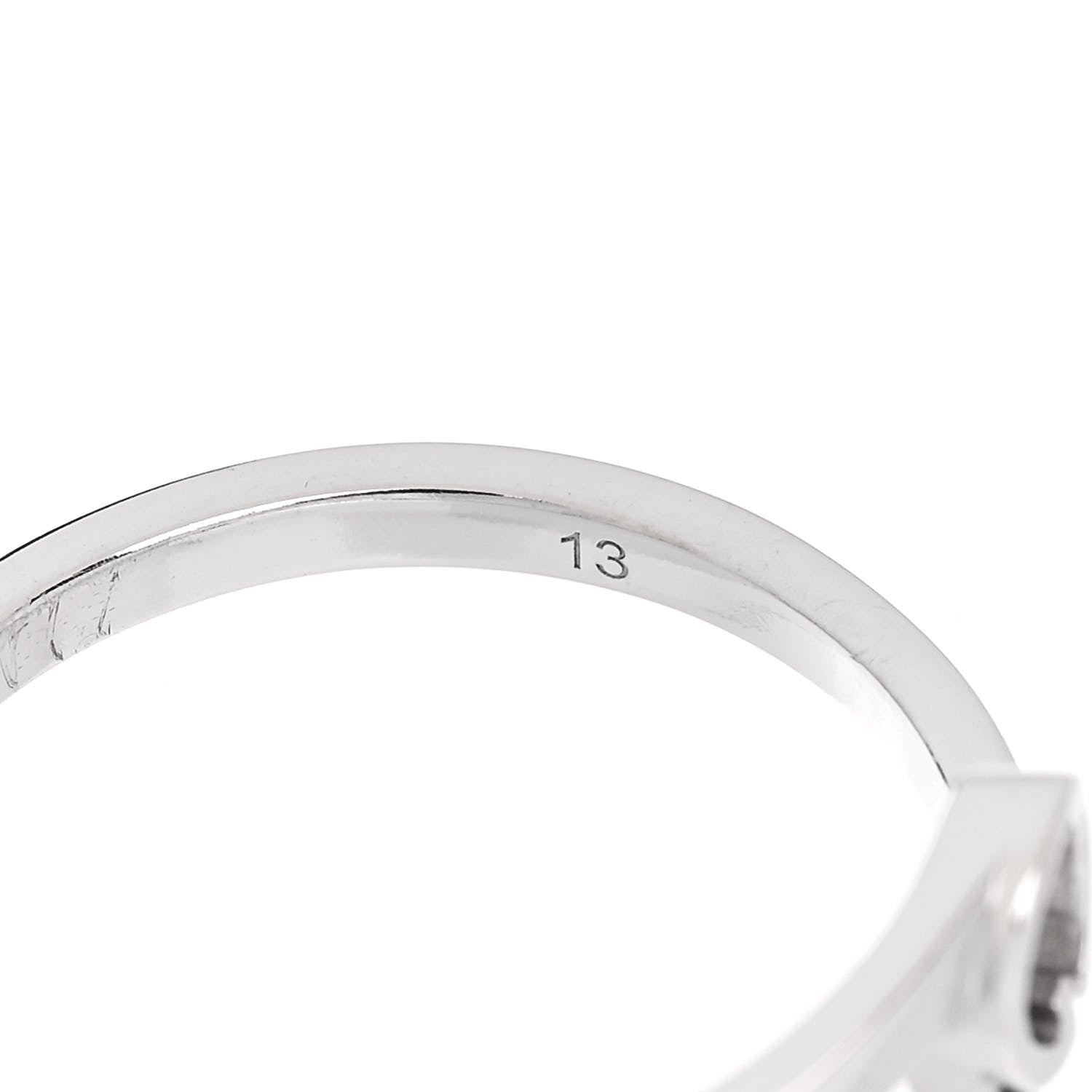 Gucci 18K White Gold Running G Ring 53 6.5 6 of 6