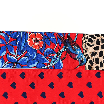 Hermes Silk Jungle Love Love Twilly Rouge Marine Fauve 4 of 4