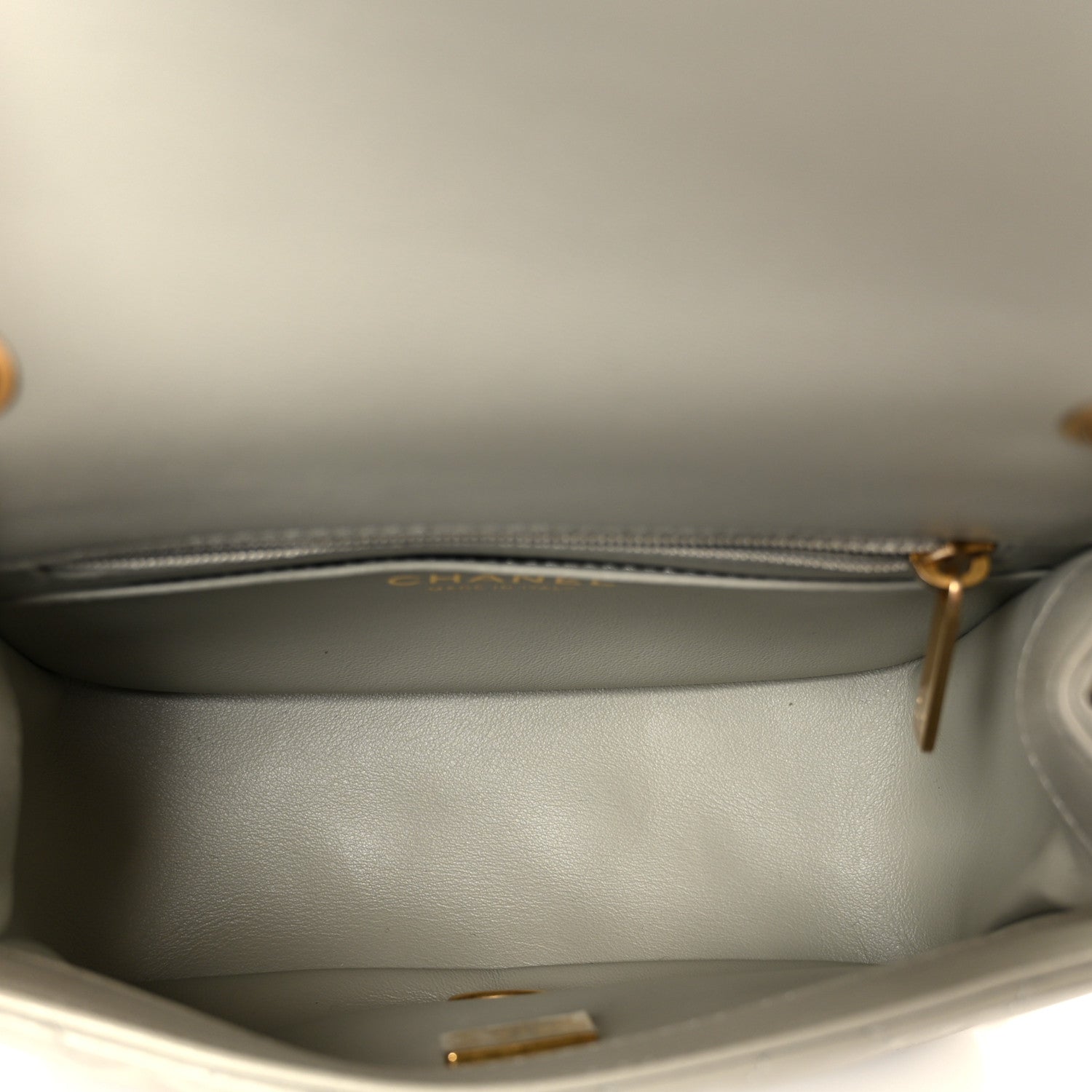 Chanel Lambskin Quilted Mini Pearl Crush Flap Light Grey 5 of 11