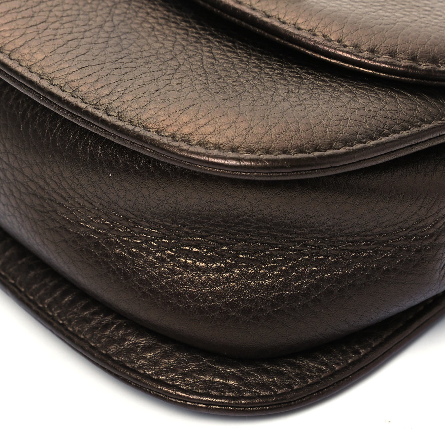 Calfskin Mini Bamboo Night Evening Bag Bronze