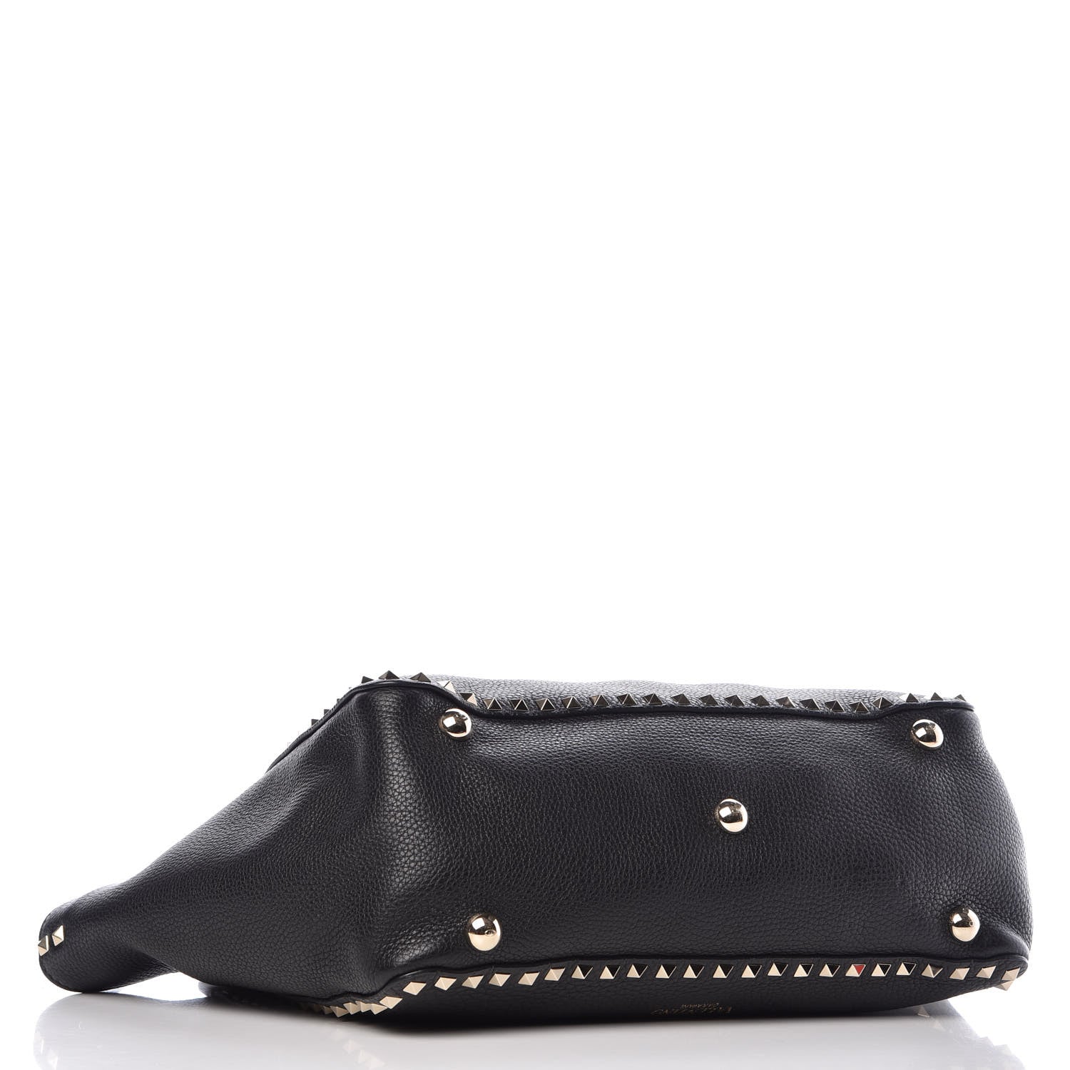 Valentino Garavani Alce Printed Calfskin Medium Rockstud Tote Black 5 of 9