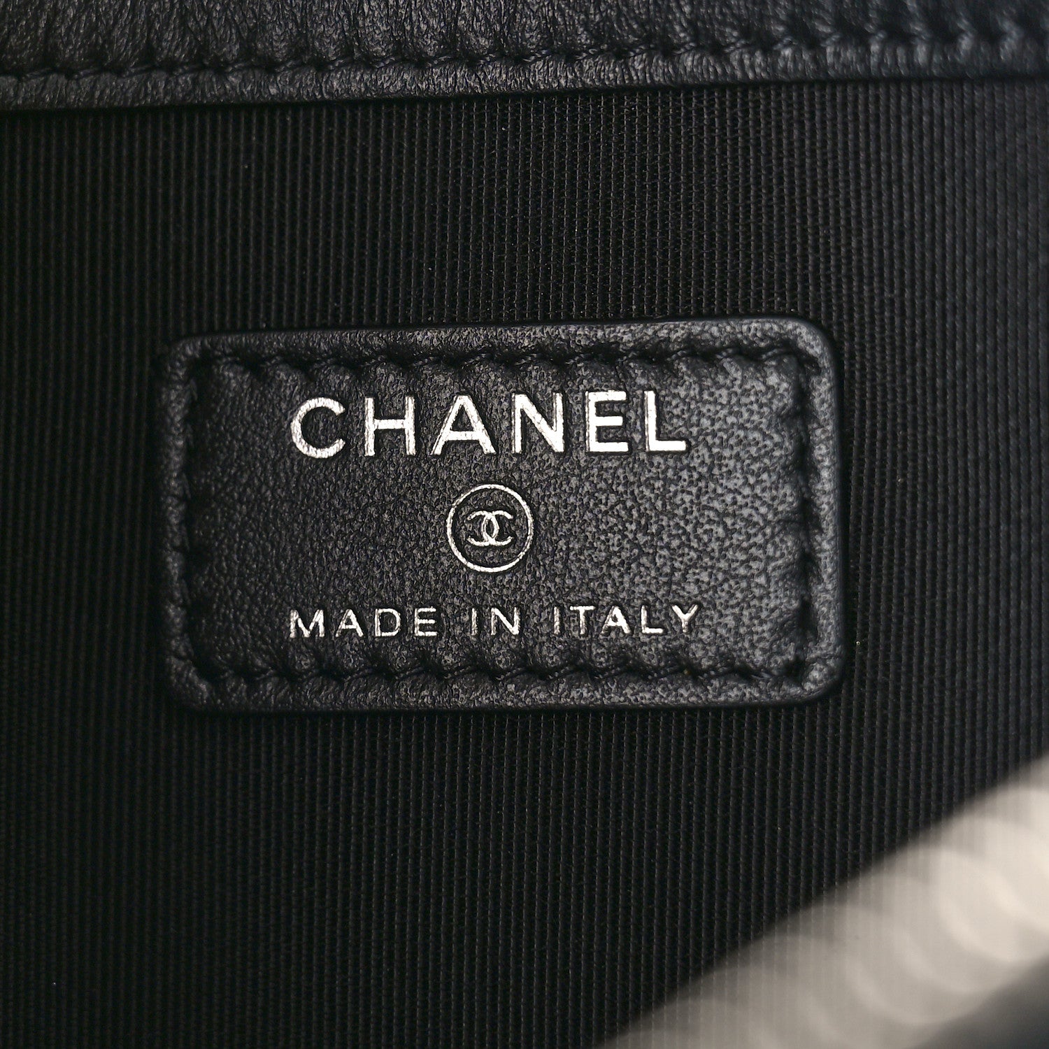 Chanel Canvas Sequin Medium Deauville Cosmetic Pouch Black 6 of 10