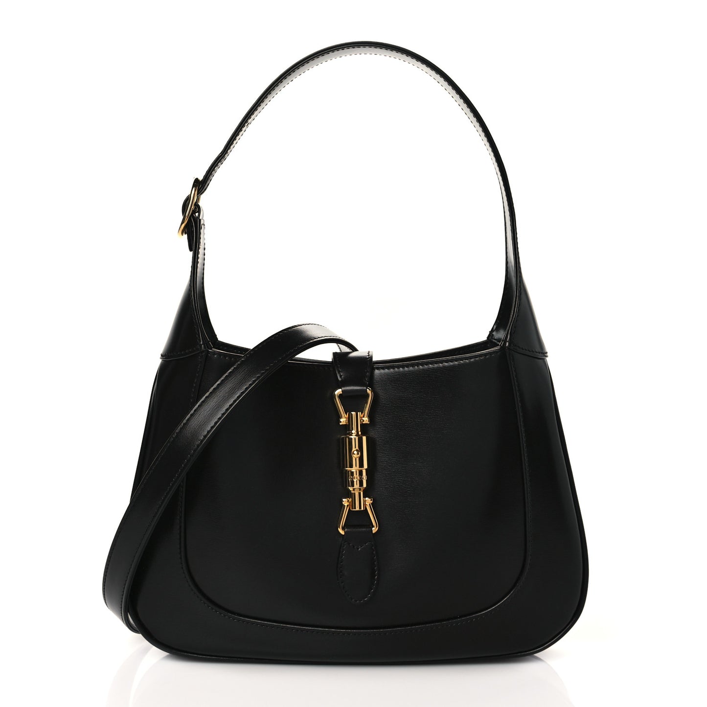 Boarded Dyana Lux Calfskin Small Jackie 1961 Hobo Black