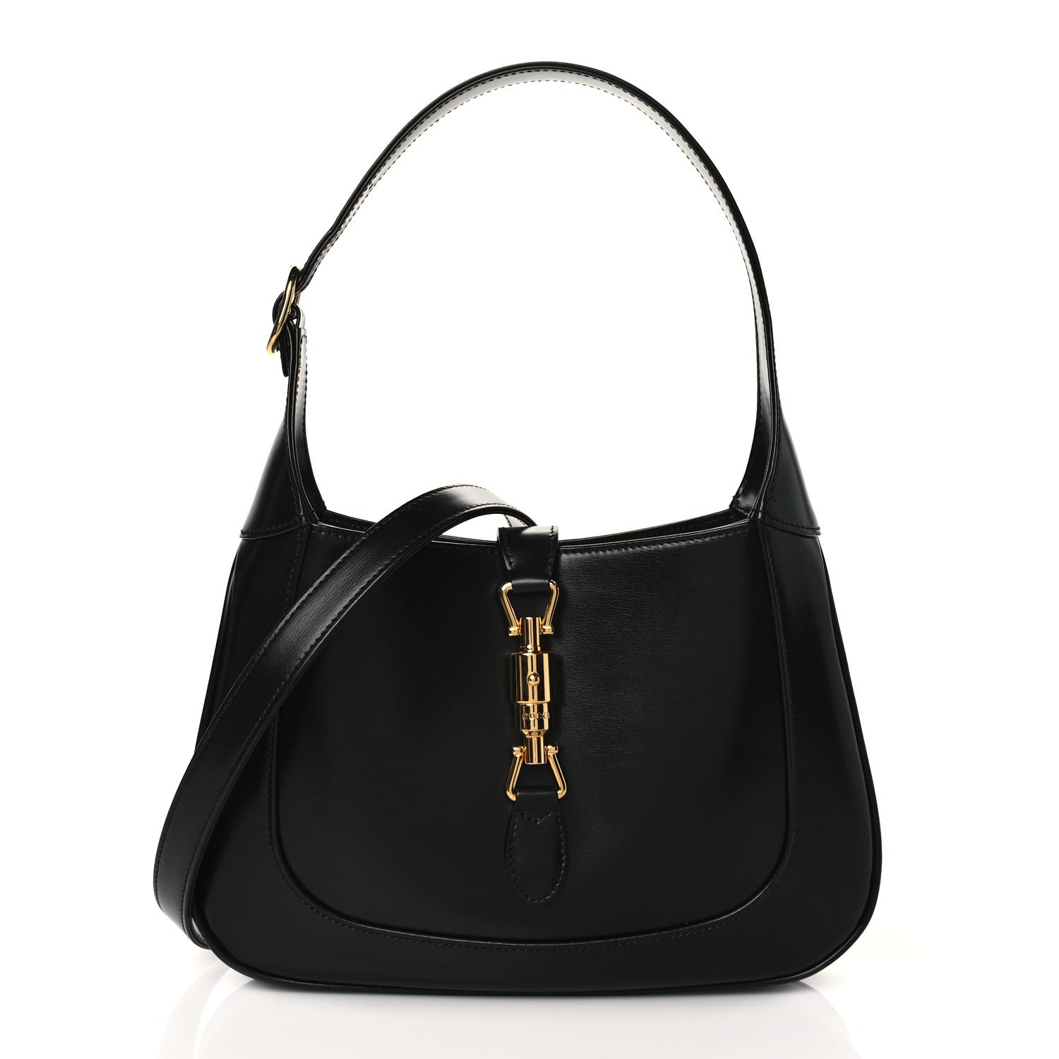 Gucci Boarded Dyana Lux Calfskin Small Jackie 1961 Hobo Black 1 of 10