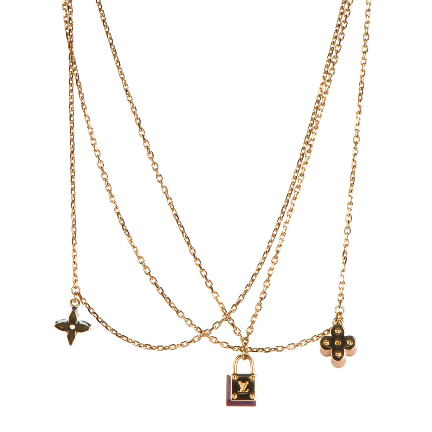 Louis Vuitton Sweet Charms Tiered Necklace Gold 1 of 3