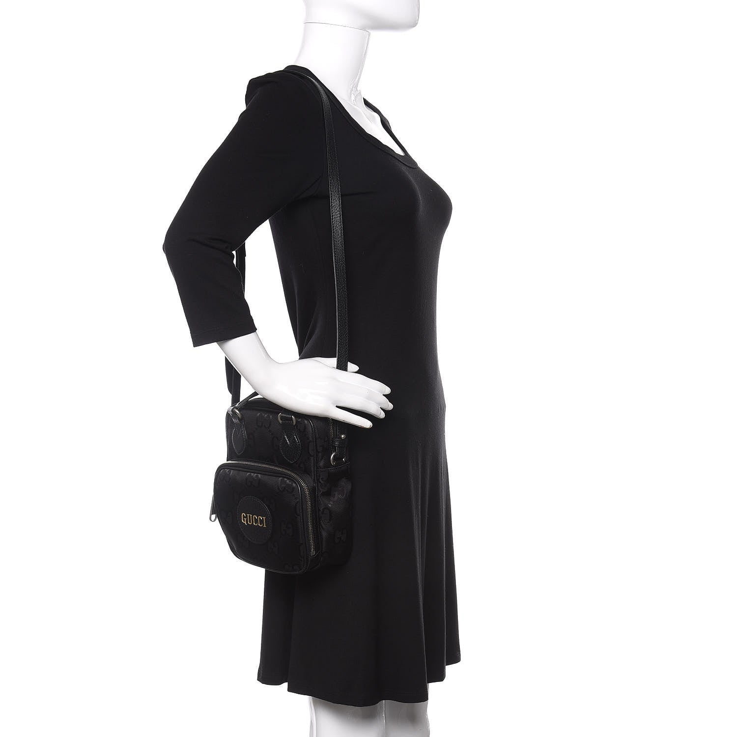Gucci Econyl Nylon Monogram Off The Grid Shoulder Bag Black 2 of 10