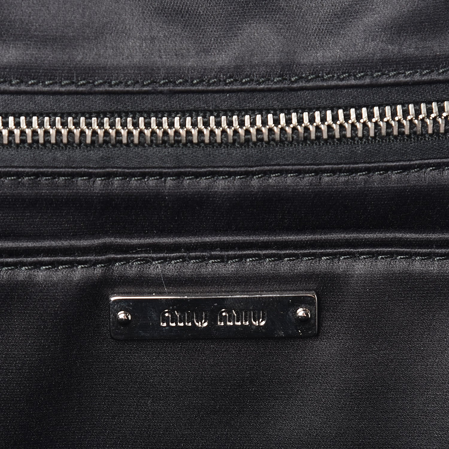 Miu Miu Nylon Satin Patches Bomber Backpack 6 of 10