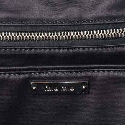 Miu Miu Nylon Satin Patches Bomber Backpack 6 of 10
