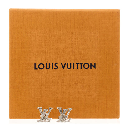 Louis Vuitton Crystal LV Iconic Earrings Silver 5 of 5
